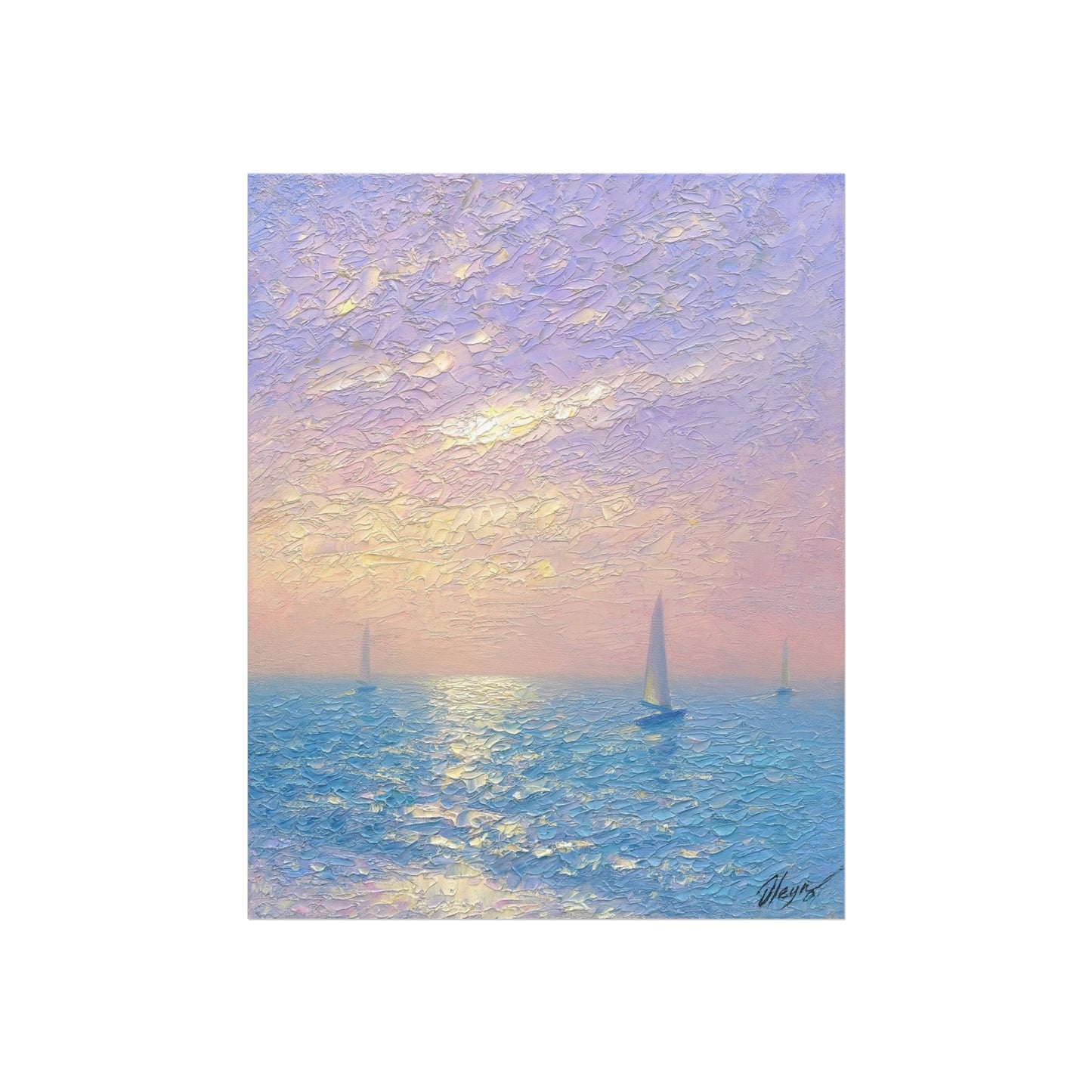 Serene Ocean Sunset by Dmitry Oleyn